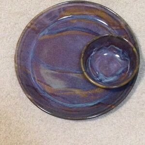 Cascadia Stoneware USA Chip & Dip Lavender Sunset